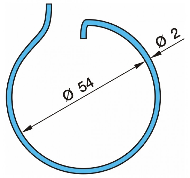 Кільце колодки гальм. стопорне D=54х2 (вир-во BPW)