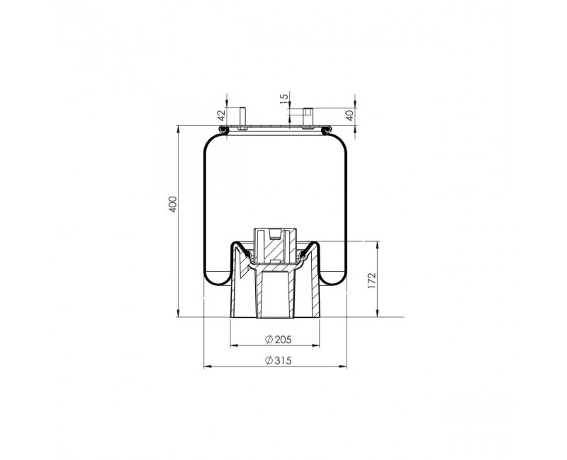 Пневморесора зі стаканом (пластик) (вир-во SAMPA)