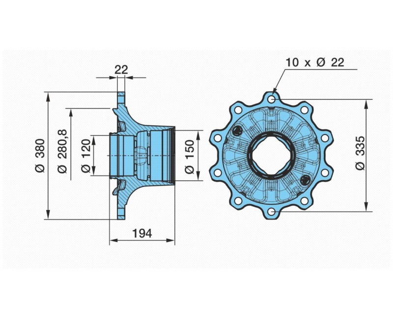 Ступиця BPW ECO Plus висока 03.272.43.14.2