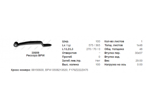 Ресора BPW (вир-во Schomaecker) 0508213520