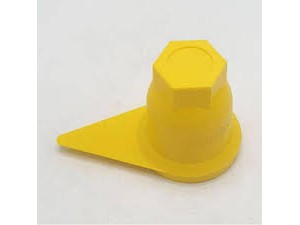 Ковпачок на гайку 32 високий жовтий із вказівником
