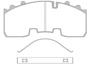 Колодка гальм. диск. (компл. на вісь) BPW SKH (вир-во REMSA)