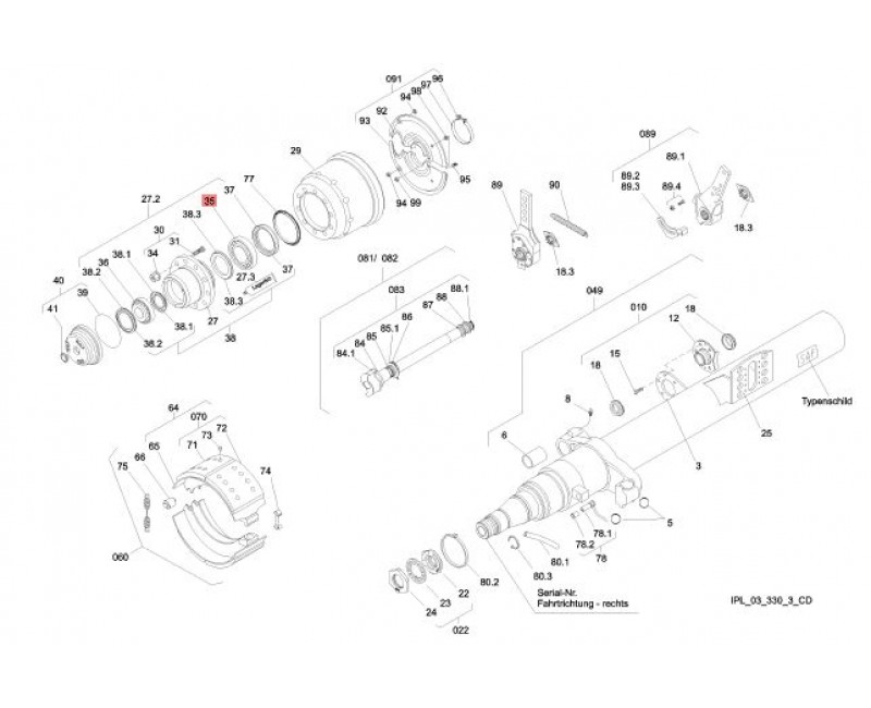 Ступиця SAF MEGA 17,5-19,5 (велика кришка) SKRZ 9030 10 шпильок (спарка)