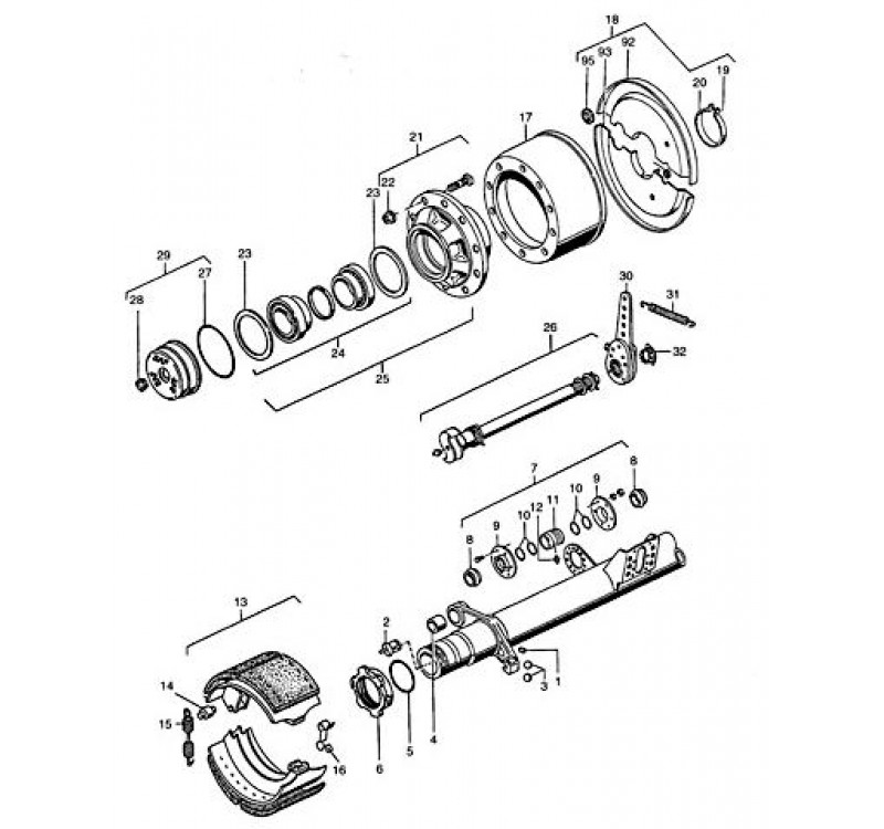 Ступиця SAF 22.5 (велика кришка) SKRS 9037 10 шпильок