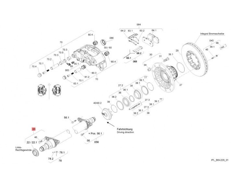 Ступиця SAF BI9 19/22 WIKI, d=88 SAF 3454112500, 3454112570, 3307304502, 03307308400, 33073045002