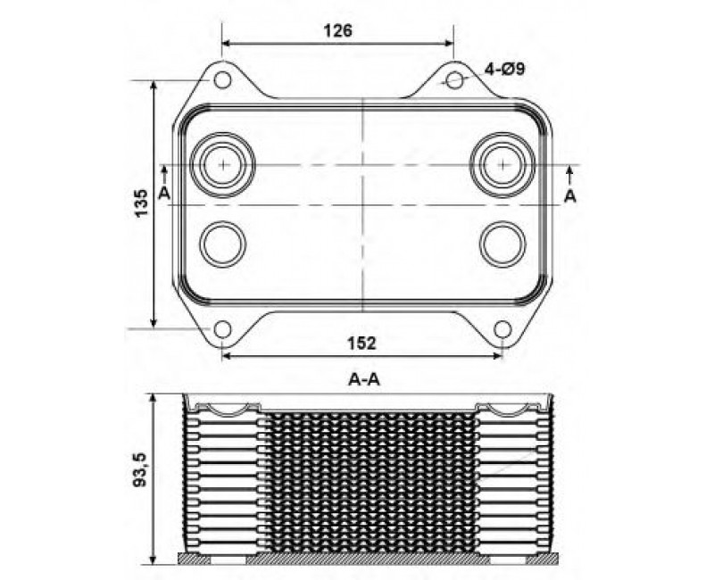 Радіатор масляний DAF CF 85, XF 95 (теплообмінник) (вир-во NRF)