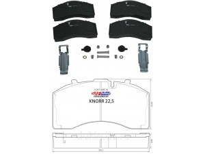 Колодки гальмівні дискові комплект 211x108x30 Knorr SK7 Series (без вирізу) (вир-во Contech)