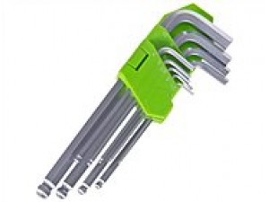 Набір шестигранних ключів з кулею, вигнутих подовжених. 7 ін. 2,5-10мм