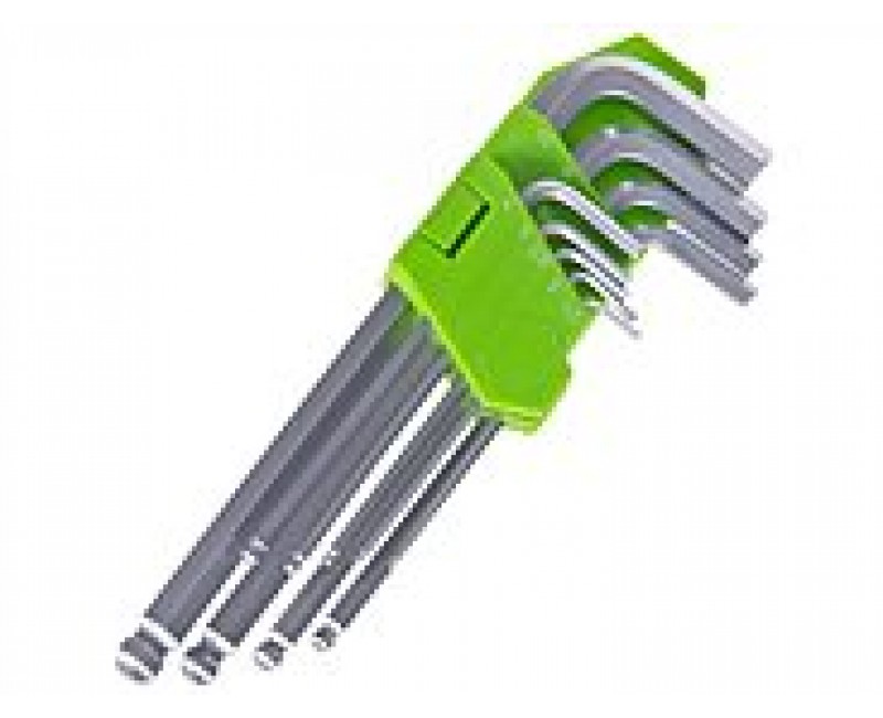 Набор ключей шестигранных с шаром,изогнутых удлиненных. 7 пр. 2,5-10мм