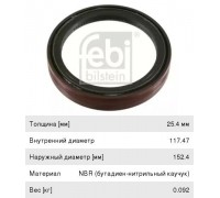 Сальник ступици колеса 117,47/117,6x152,4x25,4 Meritor,SAF (пр-во Febi)