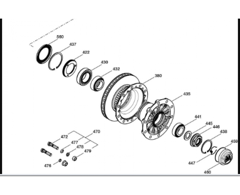 Ступица BPW ECO Plus 3 высокая (под болт) 03.272.43.28.0, 01.272.43.28.0, 03.272.43.53.0