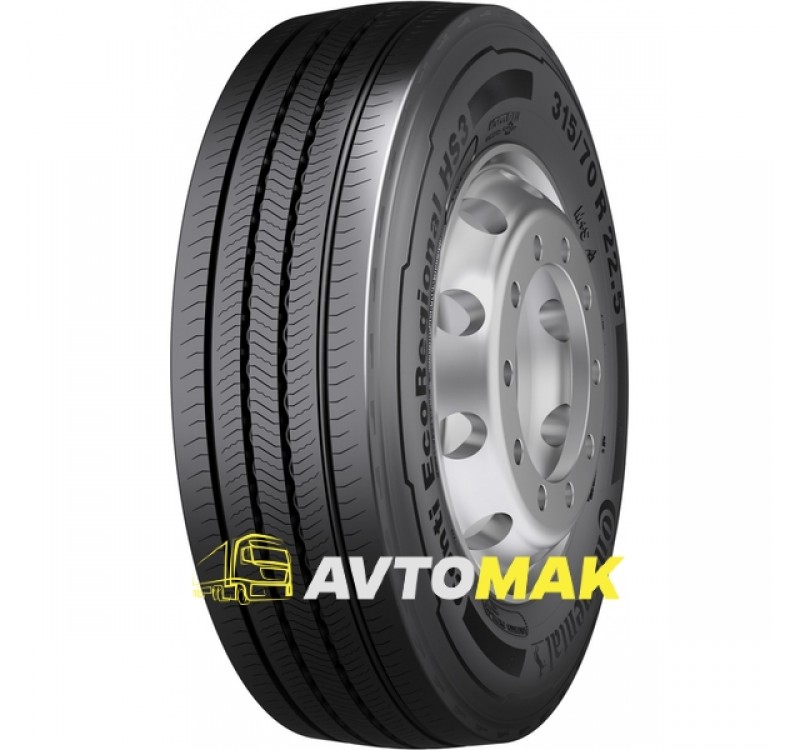 Continental EcoRegional HS3 (рулевая) 385/55 R22.5 160K PR20 Continental EcoRegional HS3 (рулевая) 385/55 R22.5 160K PR20